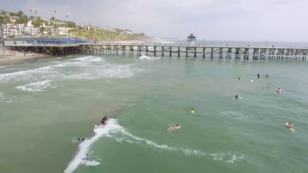 Water naast de oceaan — Stockvideo