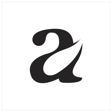 Kuğu logosu dizaynlı illüstrasyon harfi A 