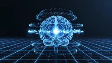 Gelecekçi Dijital Beyin Ağı Görselleştirmesi