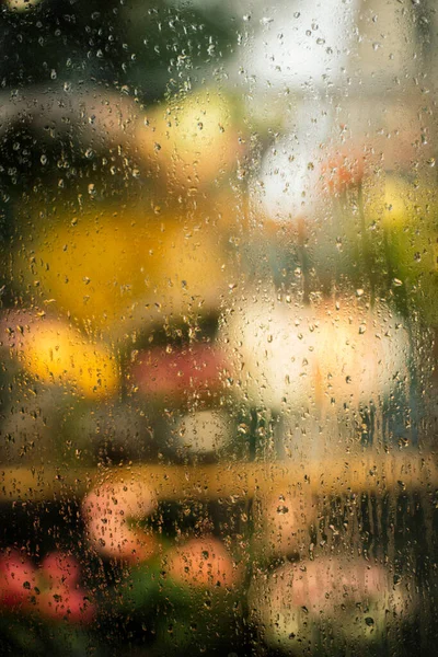 Gotas Lluvia Vaso —  Fotos de Stock