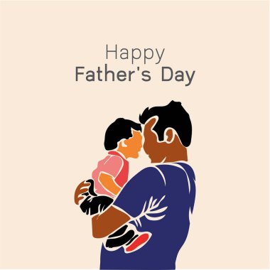 Babalar Günü kutlaması için tasarlanmış bir vektör sanatı..