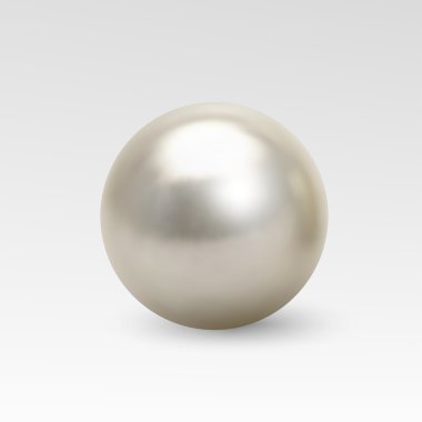 Pearl gerçekçi beyaz arka plan üzerinde izole