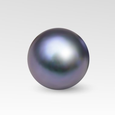 Pearl gerçekçi beyaz arka plan üzerinde izole