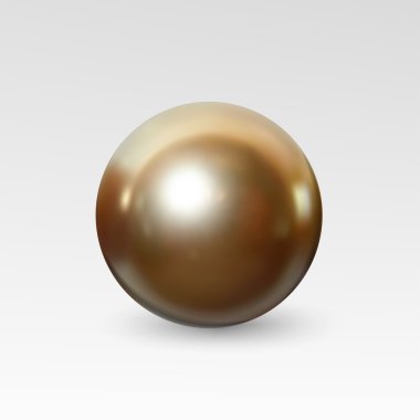 Pearl gerçekçi beyaz arka plan üzerinde izole