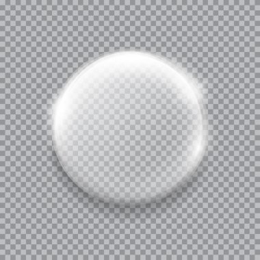 kamaşma ve vurguları olan beyaz şeffaf cam Küre