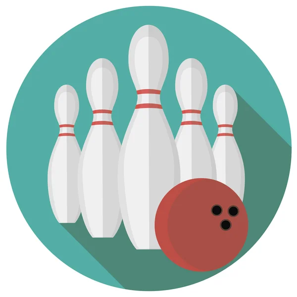 Vektor illustration av bowling — Stock vektor