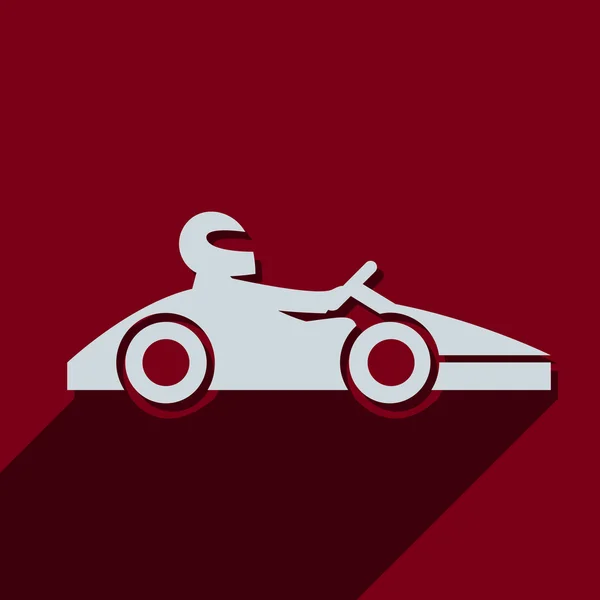 Kart sürücüsü simgesini resim ile — Stok Vektör