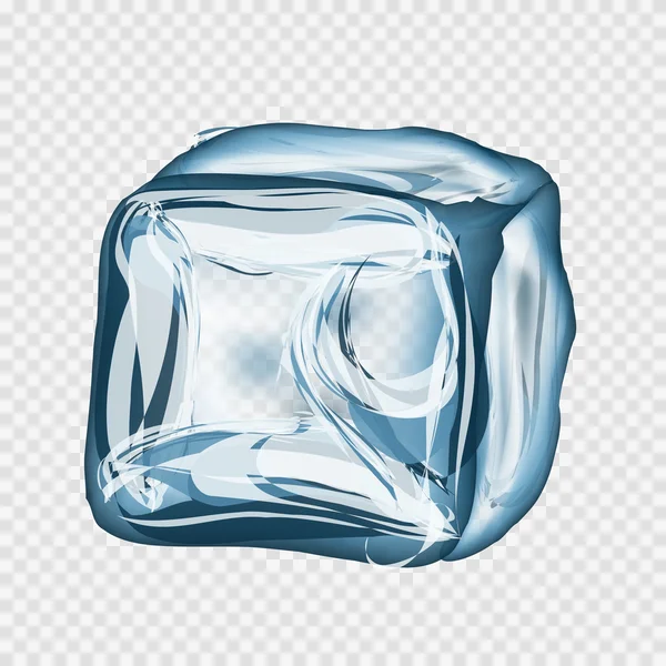 Transparent isbit i blå färger — Stock vektor