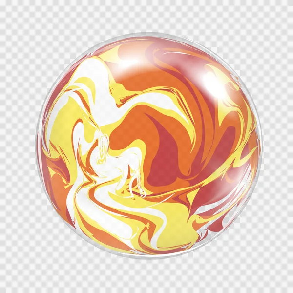 Ampoule transparente fond de sphère — Image vectorielle