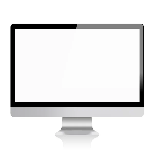 Pantalla de monitor aislada sobre fondo blanco — Vector de stock