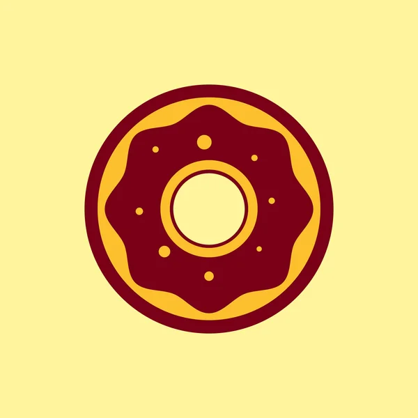 Fast-Food-Vektorsymbol. Donut-Piktogramm. — Stockvektor