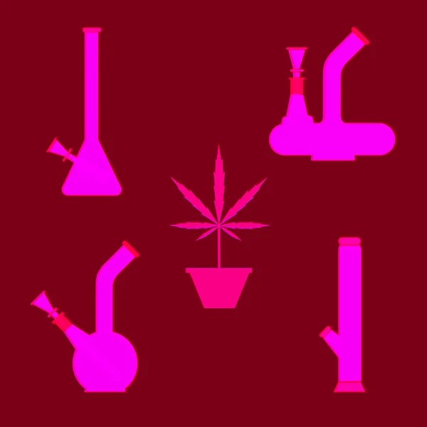 Marihuana apparatuur. — Stockvector