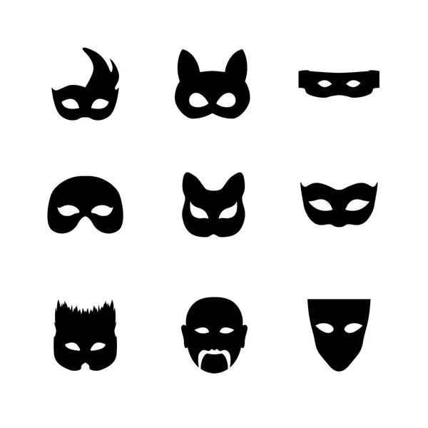 Feestelijke carnaval pictogrammen. — Stockvector