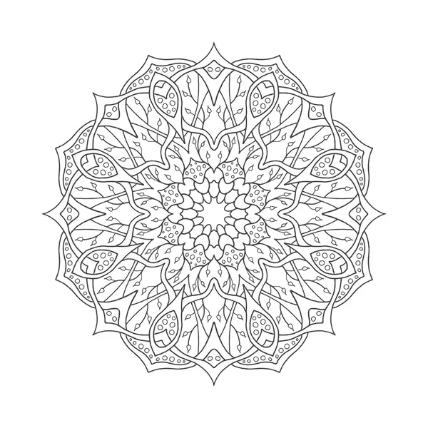 Mandala. Elementos decorativos abstractos étnicos florales — Archivo Imágenes Vectoriales