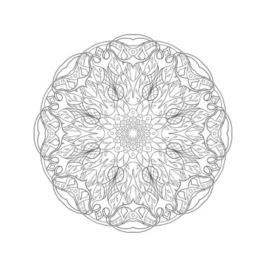Mandala. Çiçek etnik soyut dekoratif öğeler
