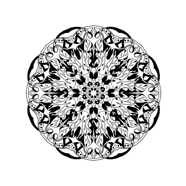 マンダラ。花柄エスニック抽象的な装飾的な要素 — ストックベクタ