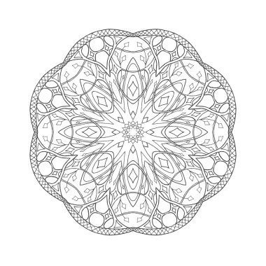 Mandala. Çiçek etnik soyut dekoratif öğeler