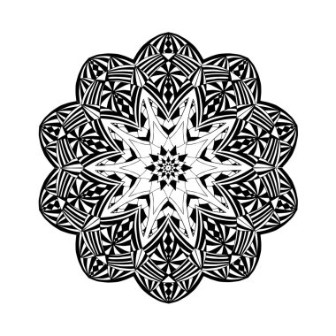 Mandala. Floral ethnic abstract decorative elements clipart