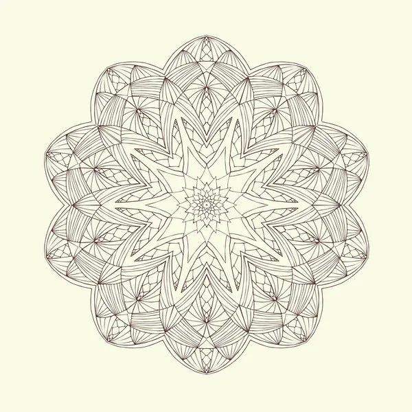 Mandala. Elementos decorativos abstractos étnicos florales — Archivo Imágenes Vectoriales