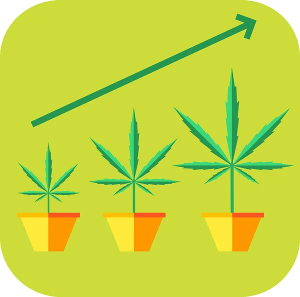 Marijuana vegetative icon — Stockvector