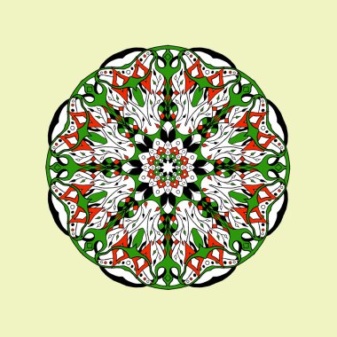 Mandala seamless modeli. Çiçek etnik soyut Dekoratif süsleme