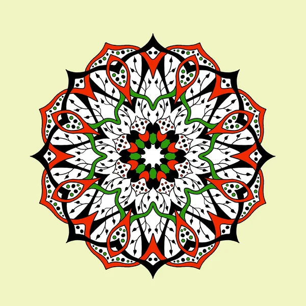 Mandala seamless mönster. Blommig etniska abstrakta dekorativa ornament — Stock vektor