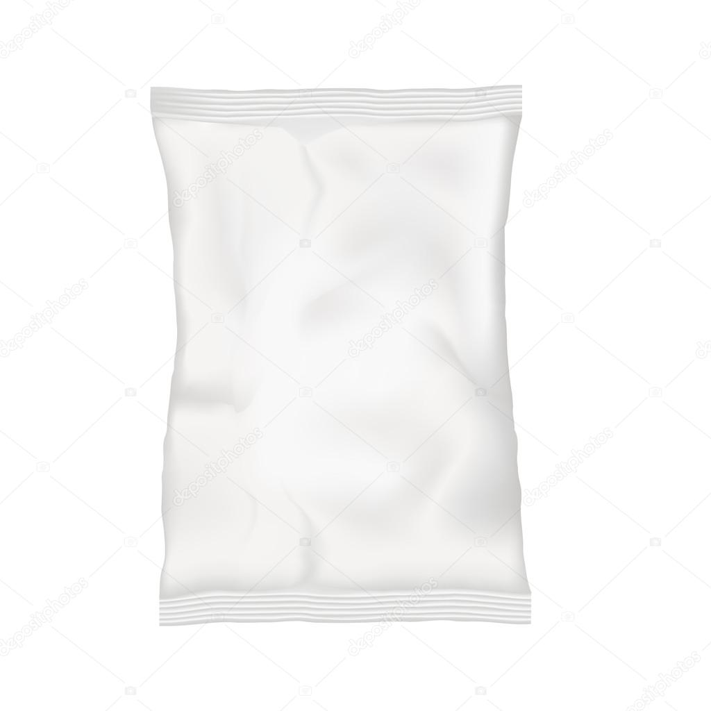 White blank pouch. Mock up template