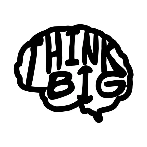 Think big quote. Hand drawn graphic — Stock vektor