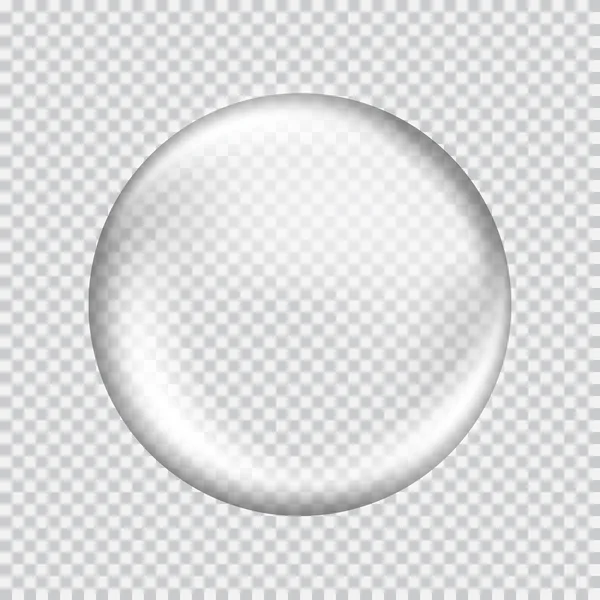 Esfera de vidrio transparente blanco con reflejos y reflejos — Vector de stock