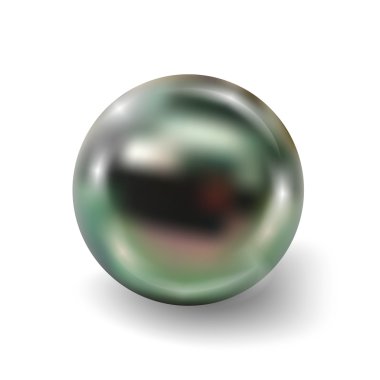 Pearl gerçekçi beyaz arka plan üzerinde izole