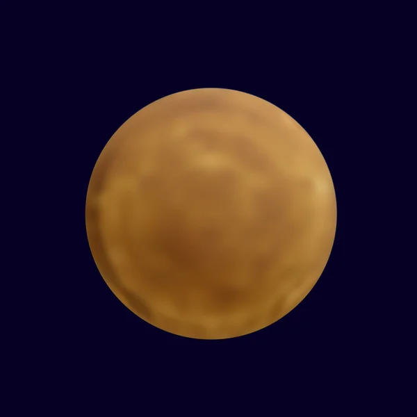 Mercurio completo realista en el cielo azul oscuro — Archivo Imágenes Vectoriales