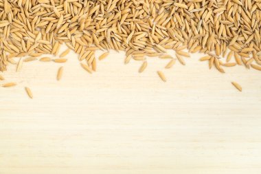 Paddy ahşap arka plan üzerinde