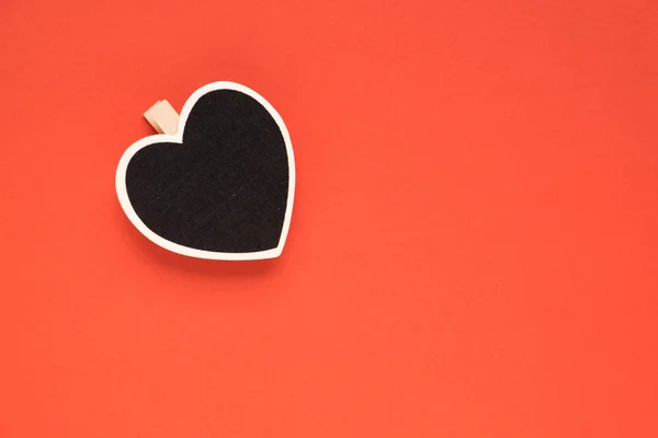 Heart frame on red background — Stock Photo, Image