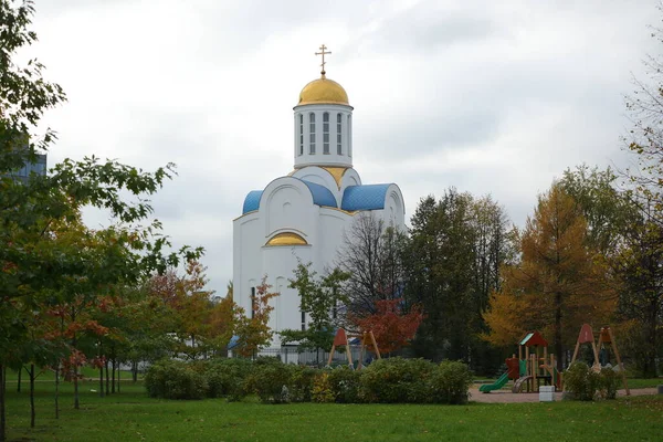 Mariä Himmelfahrtskirche Malochtinsky Prospekt Sankt Petersburg Russland Oktober 2020 — Stockfoto