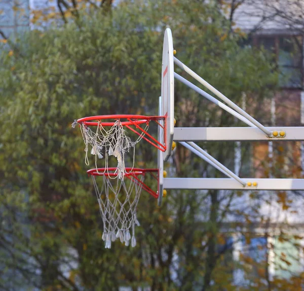 Anillo Baloncesto Patio Una Casa — Foto de Stock