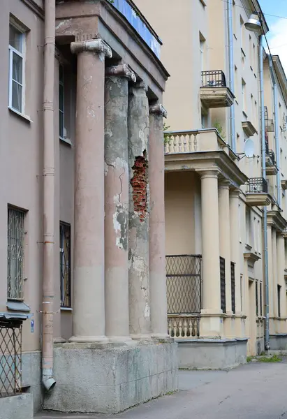 Stalinismens Hus Med Pelare Malookhtinsky Prospekt Sankt Petersburg Ryssland Maj — Stockfoto