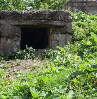 The entrance to the old bomb shelter