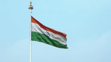 Yavaş Çekimde Hindistan Bayrağı Dalgalanıyor