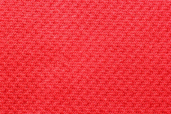 Polyester Cationic Texture Material Red Synthetic Fabric Macro Elastic Band — Stock Photo, Image