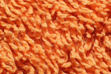 Turuncu Terry Havlu desenli malzeme arka plan makro bandı yakın plan