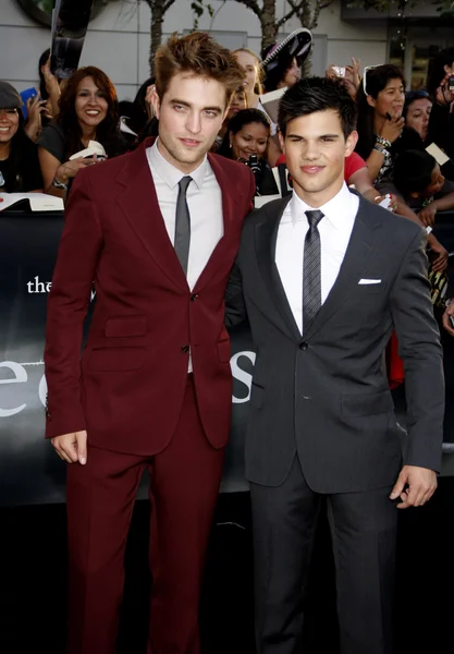 Robert Pattison and Taylor Lautner — Stock Photo, Image