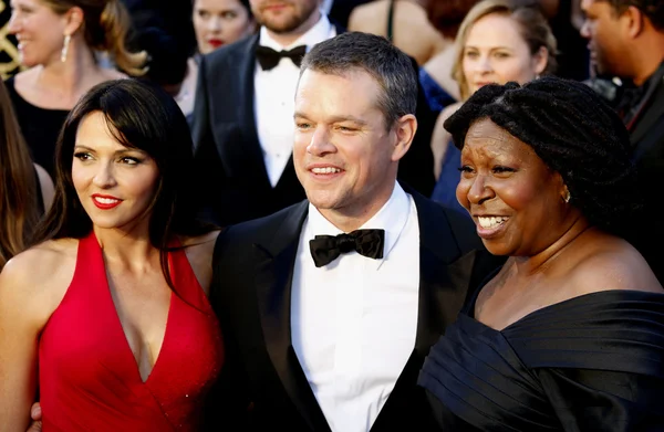 Matt Damon, Luciana Barroso ve Whoopi Goldberg — Stok fotoğraf