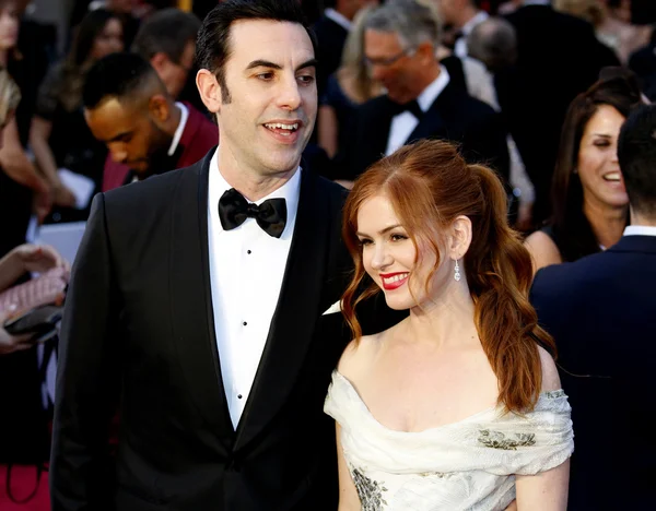 Sacha Baron Cohen e Isla Fisher — Foto de Stock