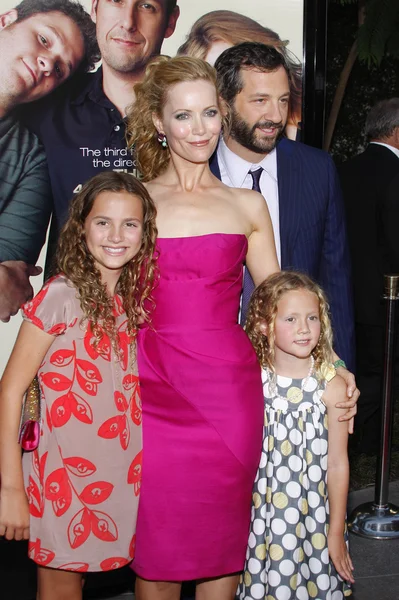 Leslie mann en judd apatow — Stockfoto