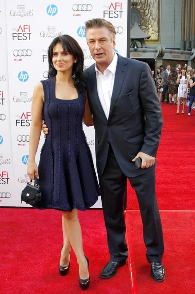 Alec Baldwin y Hilaria Thomas — Foto de Stock