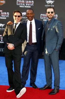 Robert Downey Jr., Anthony Mackie and Chris Evans