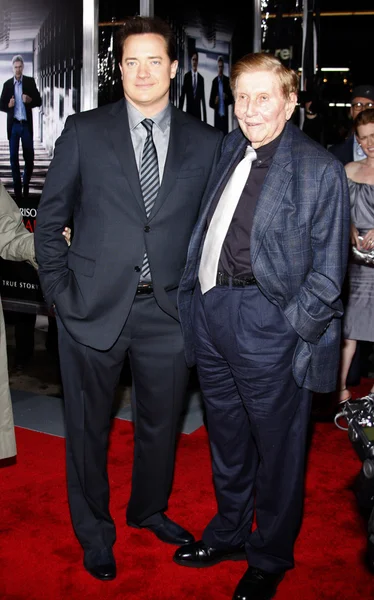 Brendan Fraser and Sumner Redstone — Stock Photo, Image