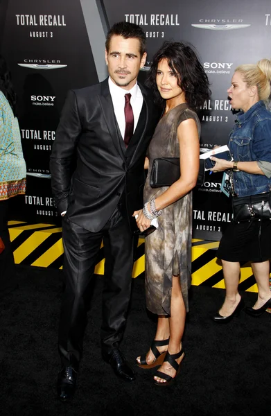 Colin Farrell en Claudine Farrell — Stockfoto