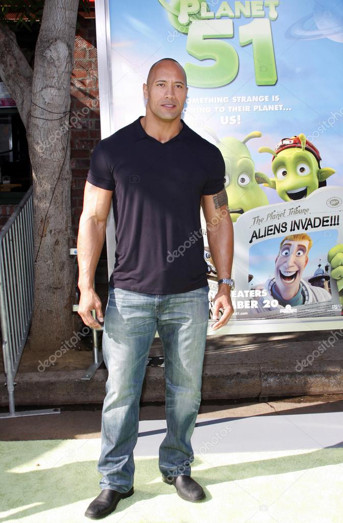Actor Dwayne Johnson at the Los Angeles premiere of Planet 51 held at the Mann Village Theater, Westwood, Los Angeles, November 14, 2009
