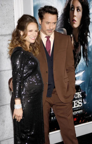 Robert downey Jr och susan downey — Stockfoto